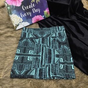 Tribal Print Mini Skirt